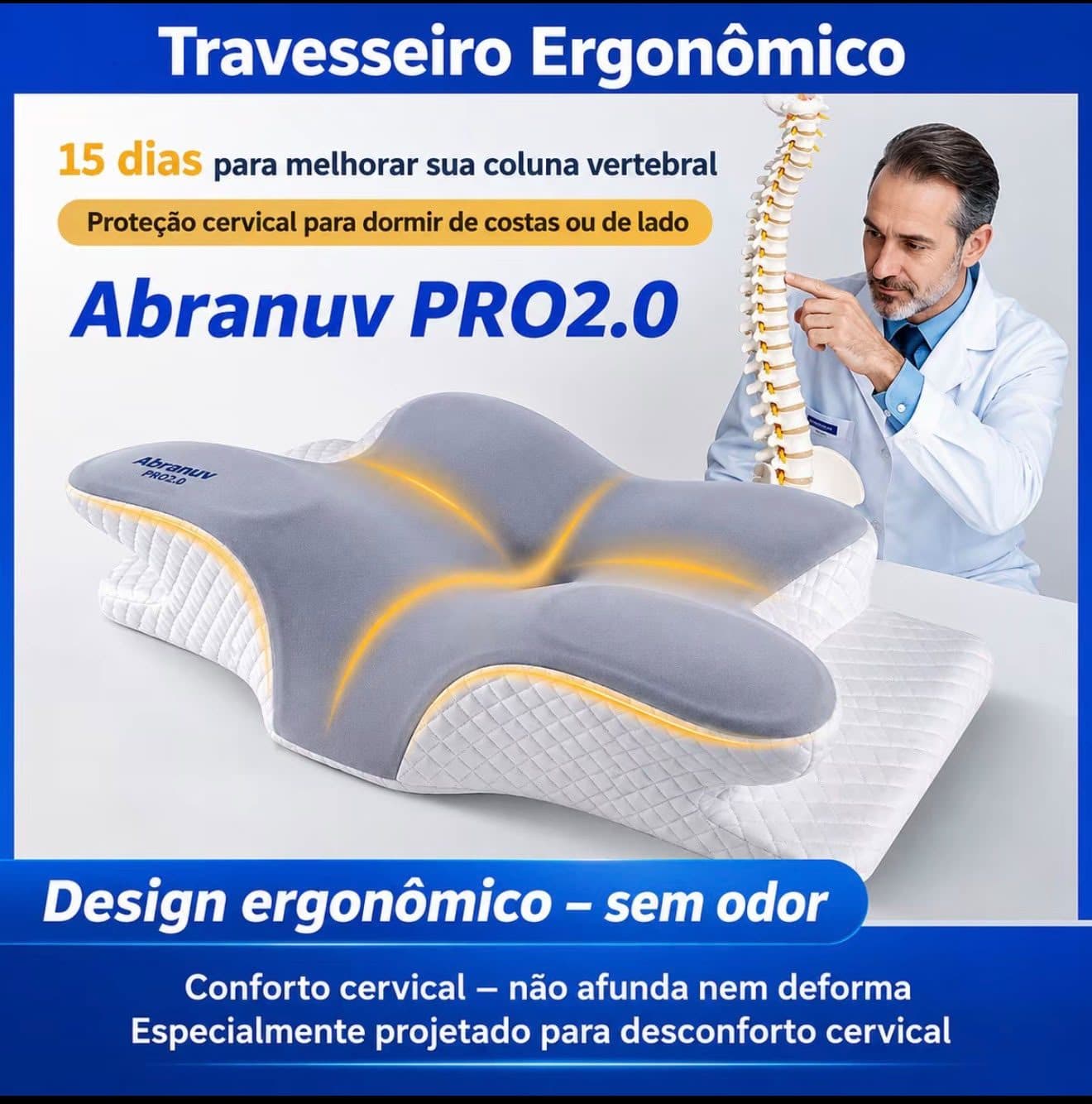 Travesseiro ergonômico Bom Sono