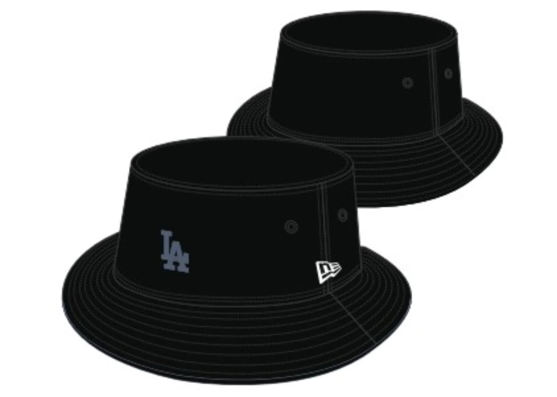 Chapéu Bucket Los Angeles Dodgers MLB Preto New Era — Preto