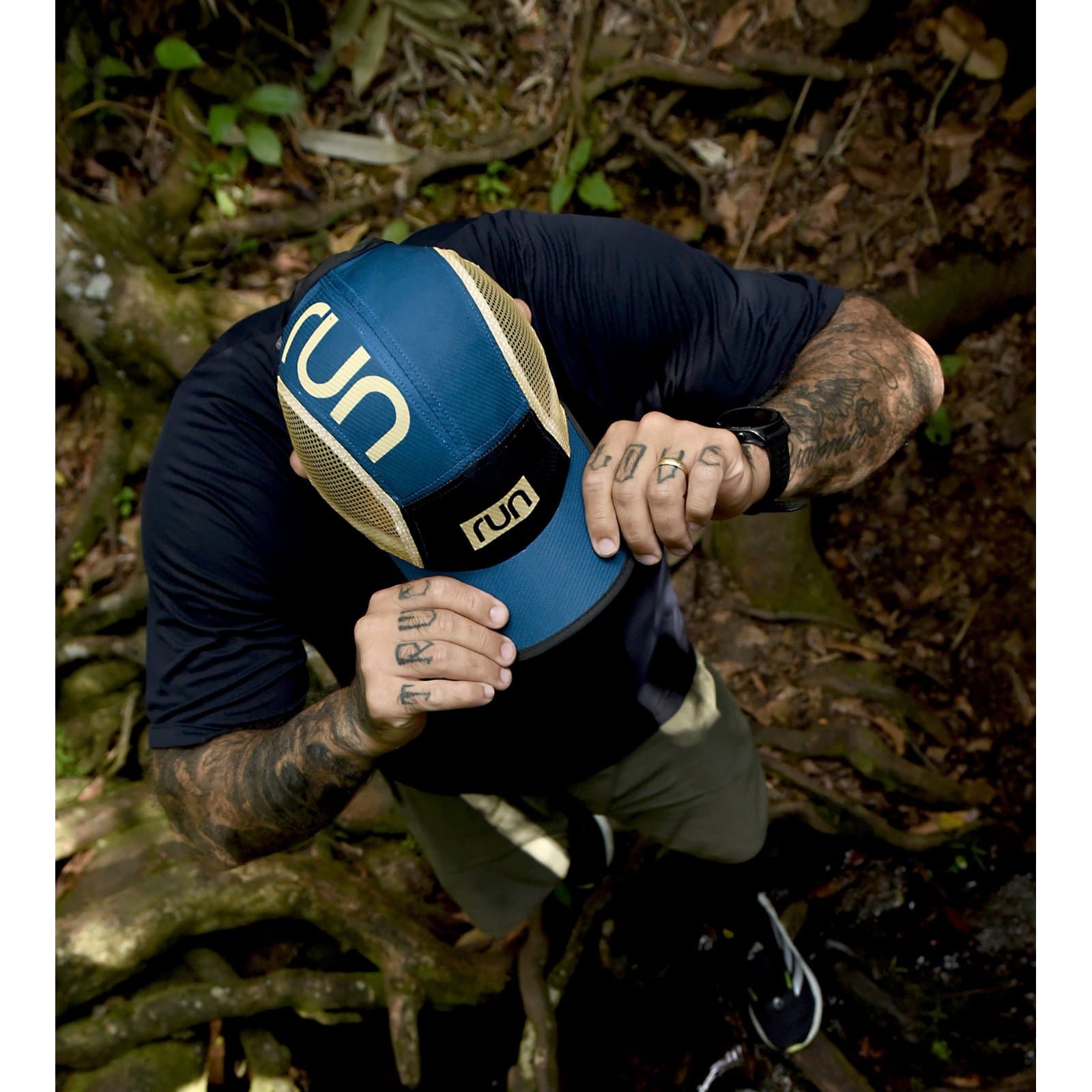 Five Panel Aba Curva RUN AZUL Refletivo — foto 1
