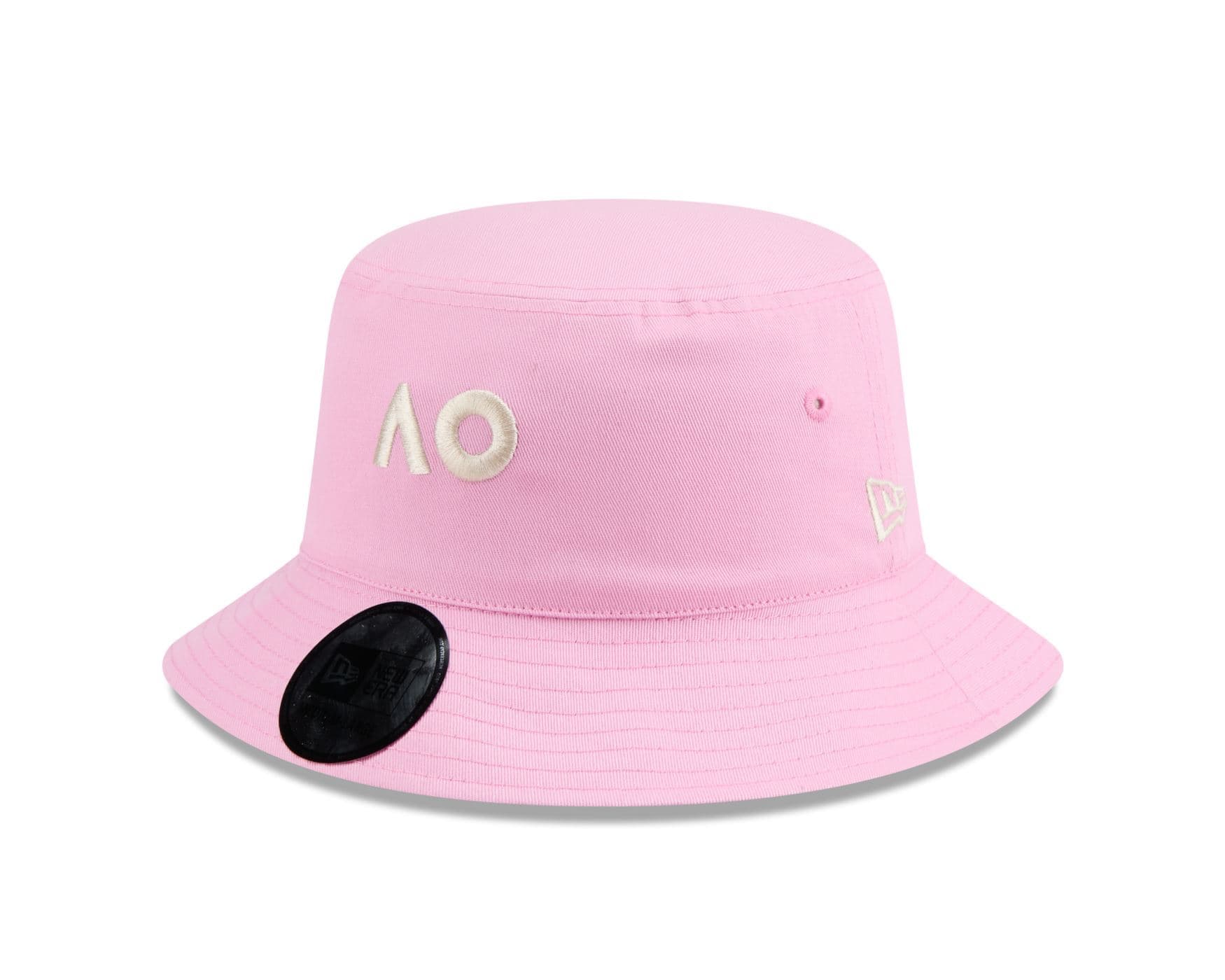 Chapéu Bucket Australian Open Seasonal Dupla Fase Rosa / Bege New Era — Rosa